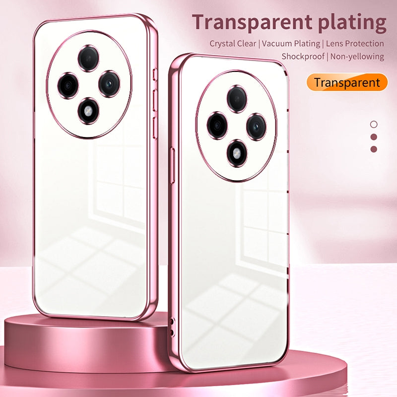 For OPPO A3 Pro Phone Case with Transparent Plating and Fine Hole Design: Crystal Clear & Scratch-Resistant