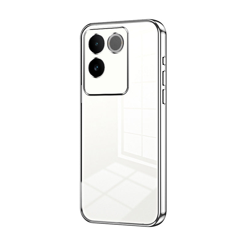 For vivo iQOO Z7 Pro Phone Case with Transparent Plating and Fine Hole Design: Crystal Clear & Scratch-Resistant