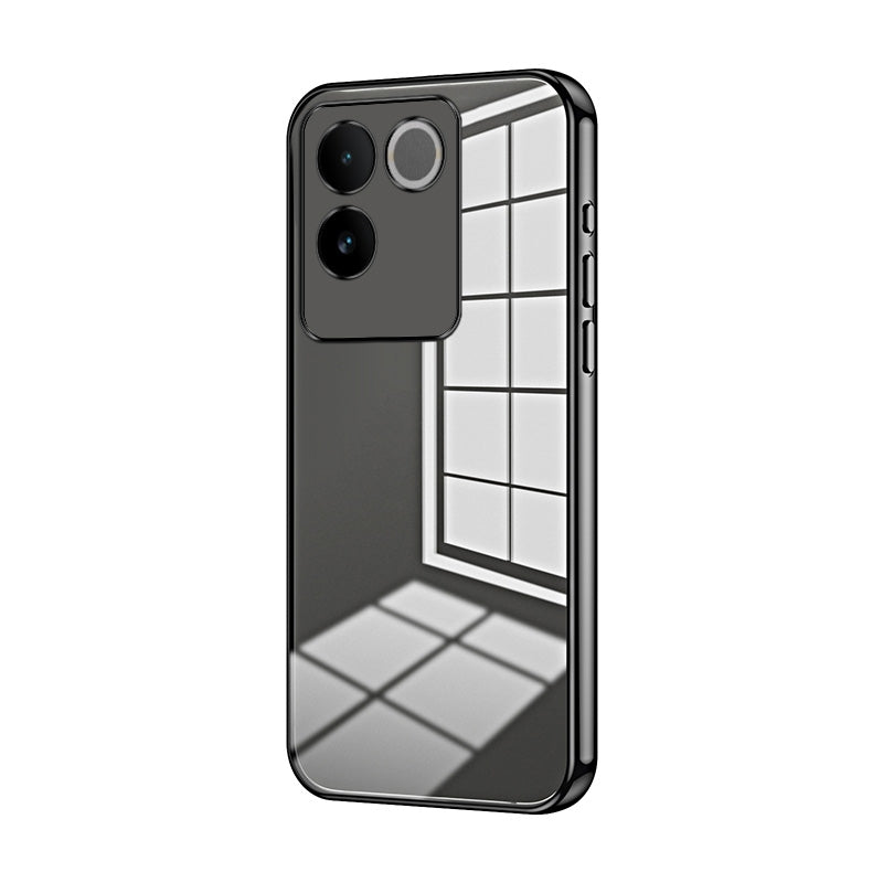 For vivo iQOO Z7 Pro Phone Case with Transparent Plating and Fine Hole Design: Crystal Clear & Scratch-Resistant
