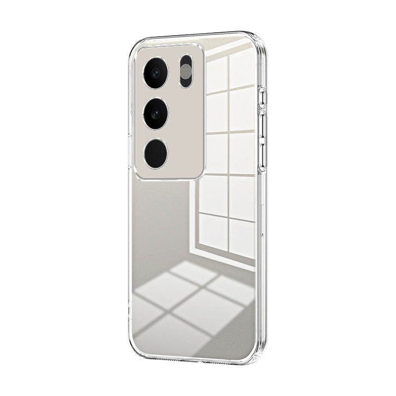 For vivo S17 Pro Phone Case with Transparent Plating and Fine Hole Design: Crystal Clear & Scratch-Resistant