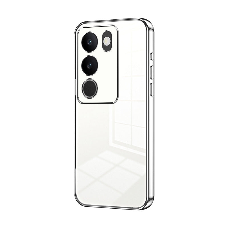 For vivo S17 Pro Phone Case with Transparent Plating and Fine Hole Design: Crystal Clear & Scratch-Resistant