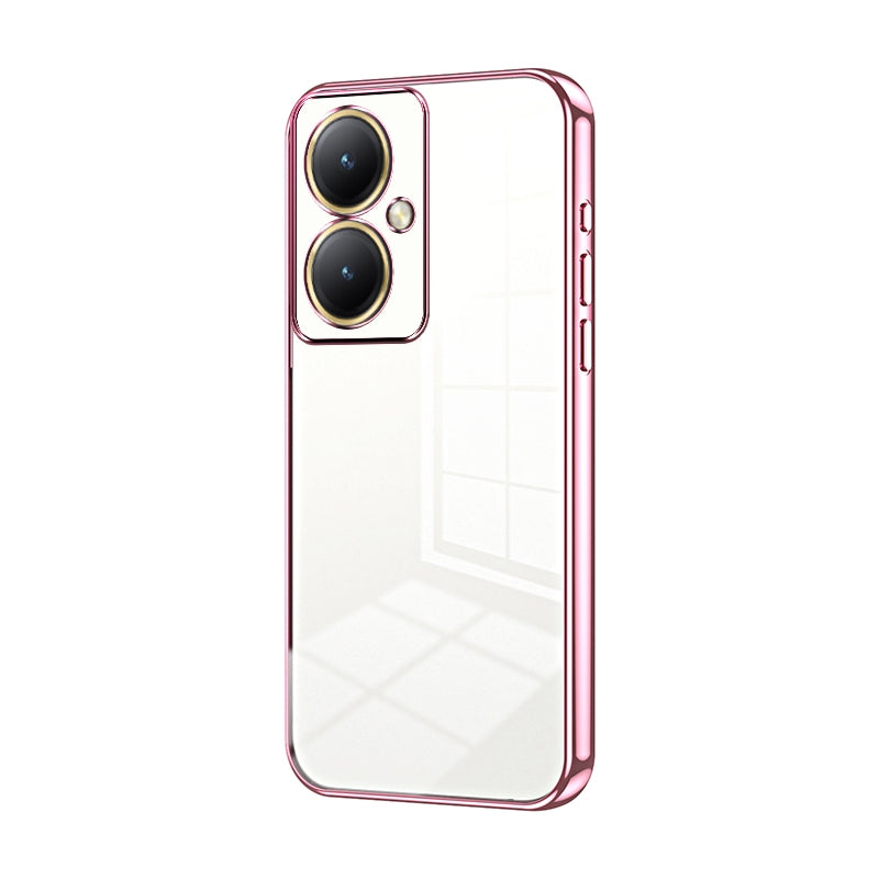 For vivo Y35+ Phone Case with Transparent Plating and Fine Hole Design: Crystal Clear & Scratch-Resistant