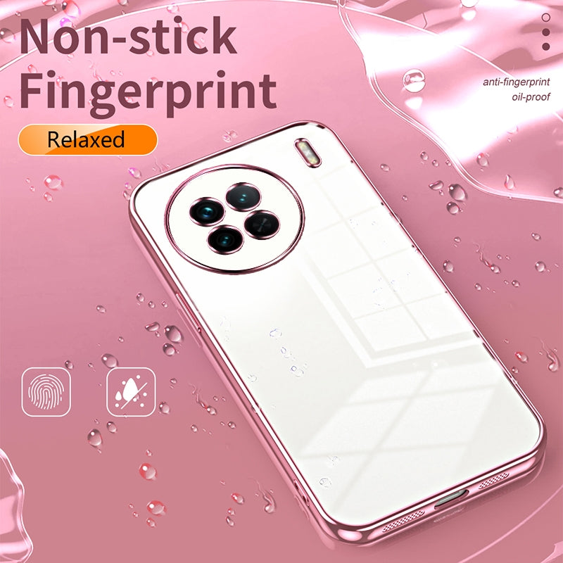 For vivo X90s Phone Case with Transparent Plating and Fine Hole Design: Crystal Clear & Scratch-Resistant