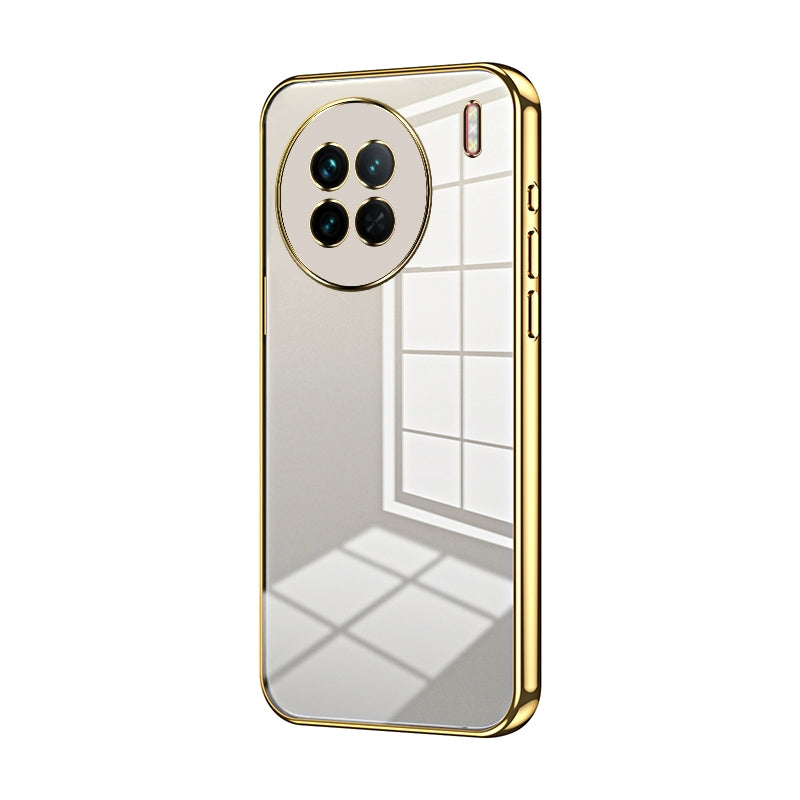 For vivo X90s Phone Case with Transparent Plating and Fine Hole Design: Crystal Clear & Scratch-Resistant