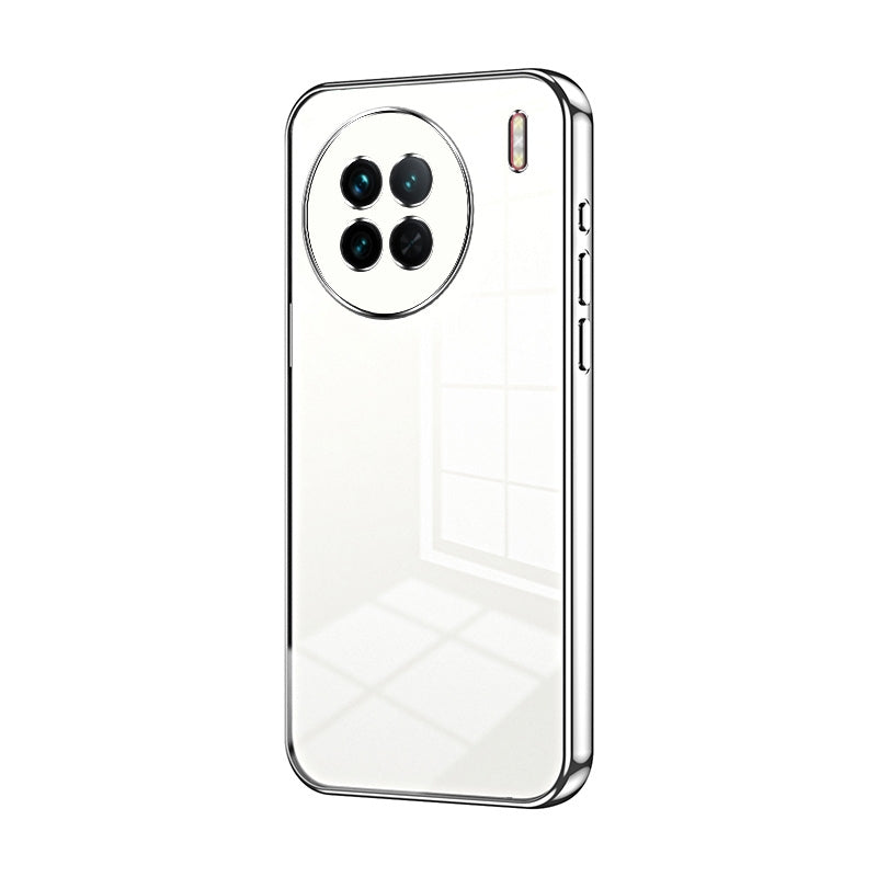 For vivo X90s Phone Case with Transparent Plating and Fine Hole Design: Crystal Clear & Scratch-Resistant
