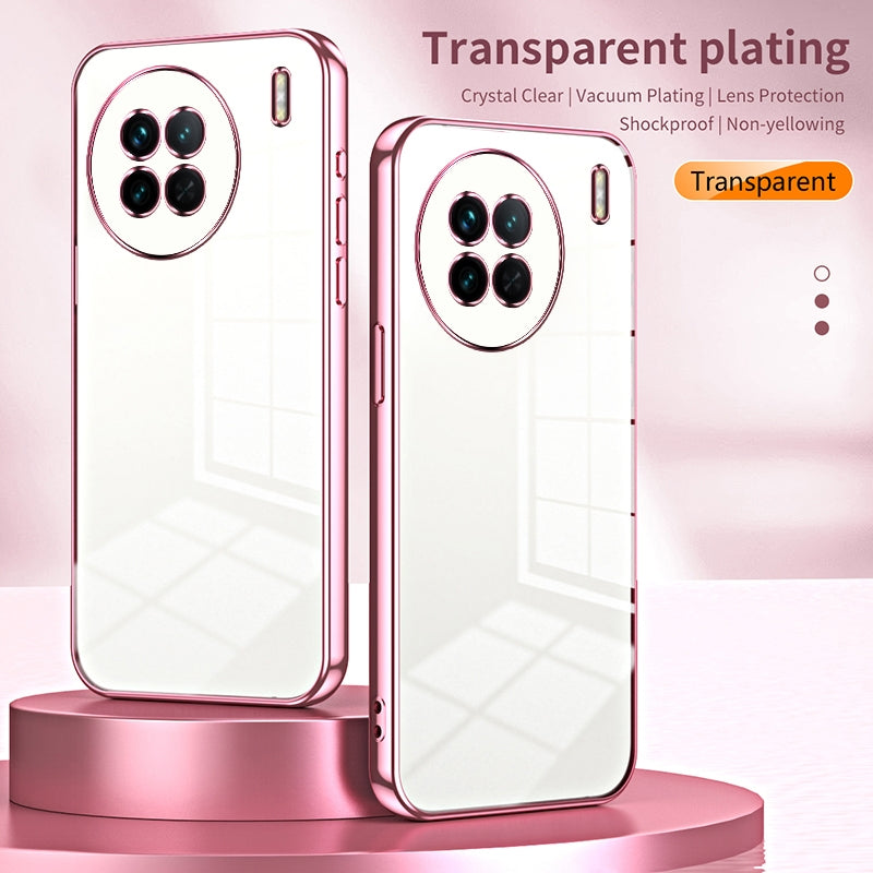 For vivo X90s Phone Case with Transparent Plating and Fine Hole Design: Crystal Clear & Scratch-Resistant