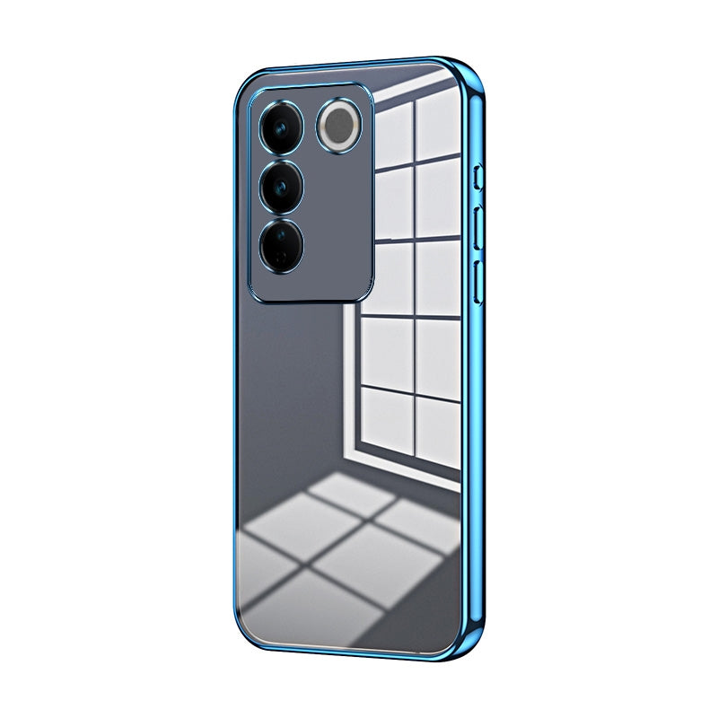 For vivo S16 Pro Phone Case with Transparent Plating and Fine Hole Design: Crystal Clear & Scratch-Resistant