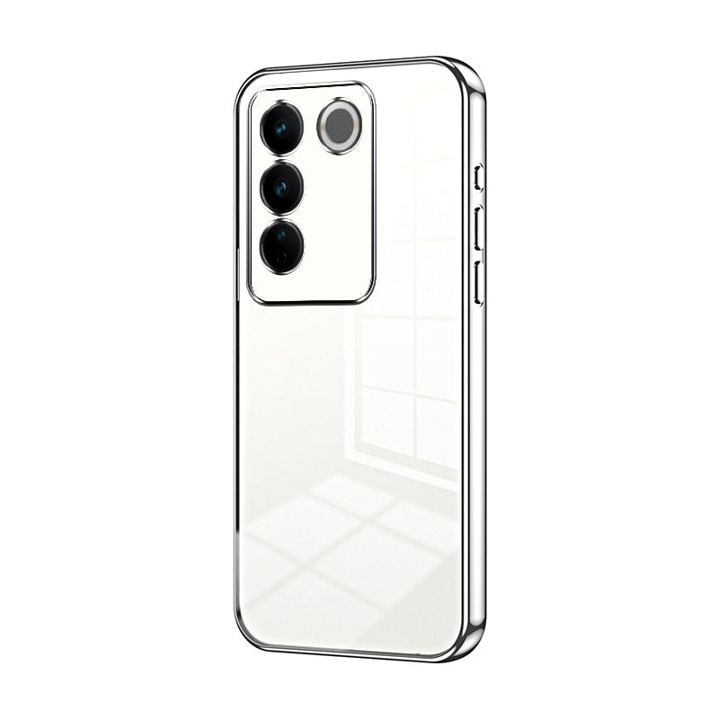 For vivo S16 Pro Phone Case with Transparent Plating and Fine Hole Design: Crystal Clear & Scratch-Resistant