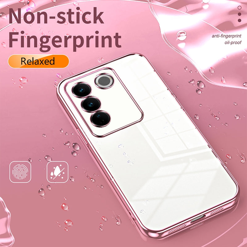 For vivo S16 Pro Phone Case with Transparent Plating and Fine Hole Design: Crystal Clear & Scratch-Resistant