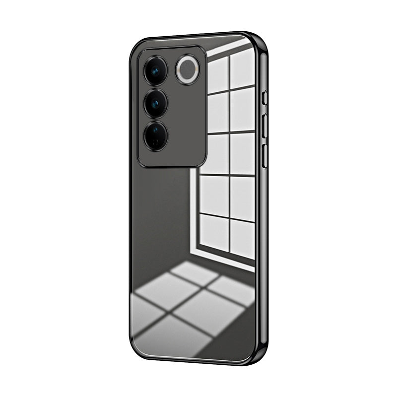 For vivo S16 Pro Phone Case with Transparent Plating and Fine Hole Design: Crystal Clear & Scratch-Resistant