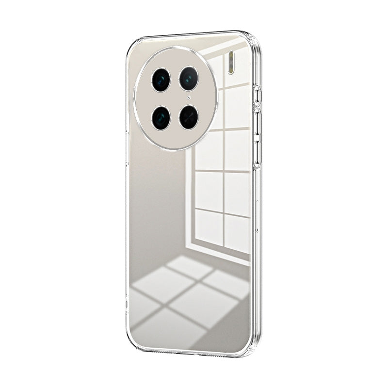 For vivo X90 Pro Phone Case with Transparent Plating and Fine Hole Design: Crystal Clear & Scratch-Resistant