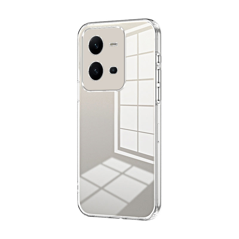 For vivo V25e Phone Case with Transparent Plating and Fine Hole Design: Crystal Clear & Scratch-Resistant
