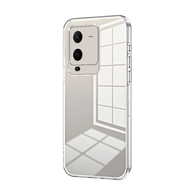 For vivo V25 Pro Phone Case with Transparent Plating and Fine Hole Design: Crystal Clear & Scratch-Resistant