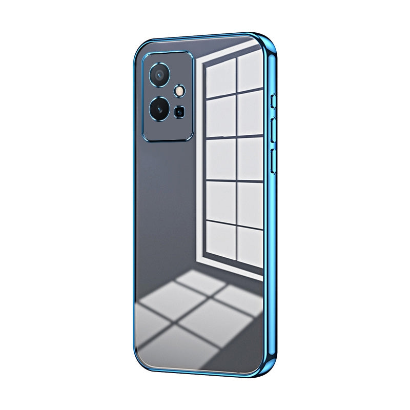 For vivo Y75 5G Phone Case with Transparent Plating and Fine Hole Design: Crystal Clear & Scratch-Resistant