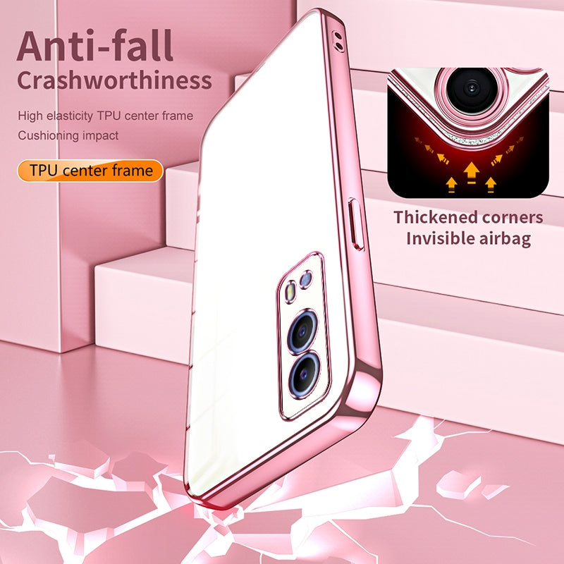 For vivo T1x 5G Phone Case with Transparent Plating and Fine Hole Design: Crystal Clear & Scratch-Resistant