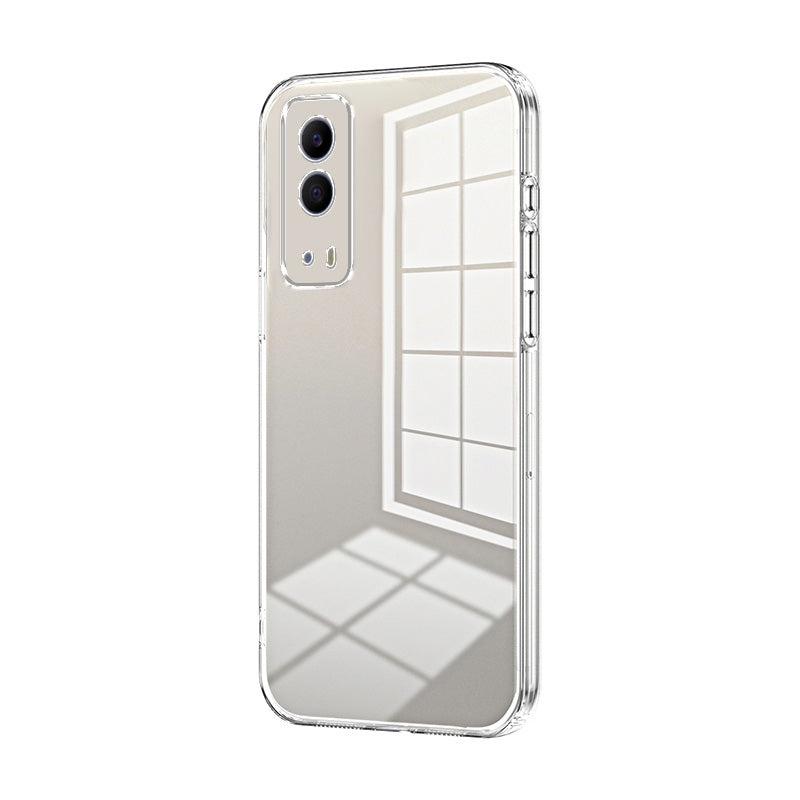 For vivo T1x 5G Phone Case with Transparent Plating and Fine Hole Design: Crystal Clear & Scratch-Resistant
