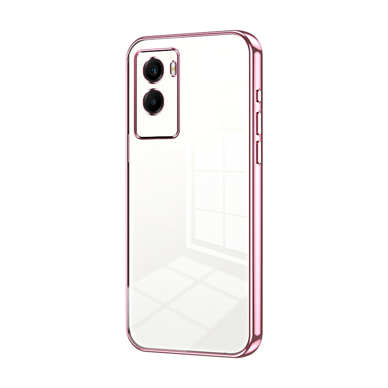 For vivo Y72t Phone Case with Transparent Plating and Fine Hole Design: Crystal Clear & Scratch-Resistant