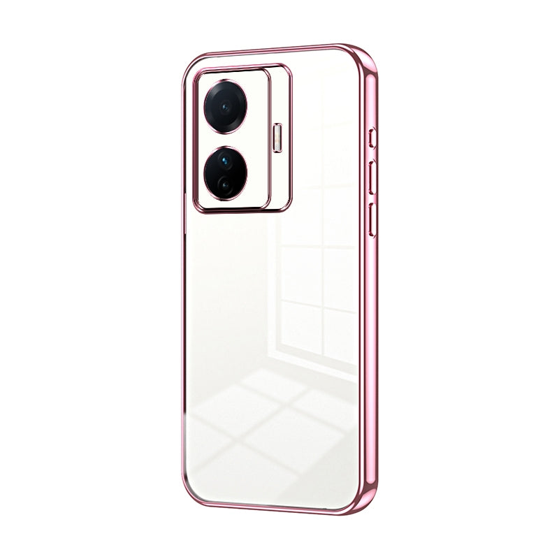 For vivo T1 Pro Phone Case with Transparent Plating and Fine Hole Design: Crystal Clear & Scratch-Resistant