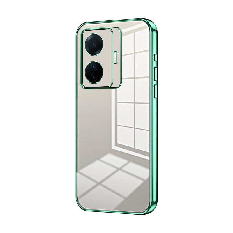 For vivo T1 Pro Phone Case with Transparent Plating and Fine Hole Design: Crystal Clear & Scratch-Resistant
