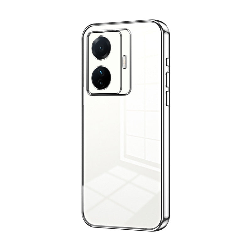For vivo T1 Pro Phone Case with Transparent Plating and Fine Hole Design: Crystal Clear & Scratch-Resistant