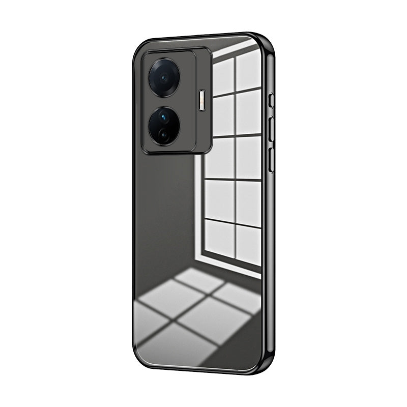 For vivo T1 Pro Phone Case with Transparent Plating and Fine Hole Design: Crystal Clear & Scratch-Resistant