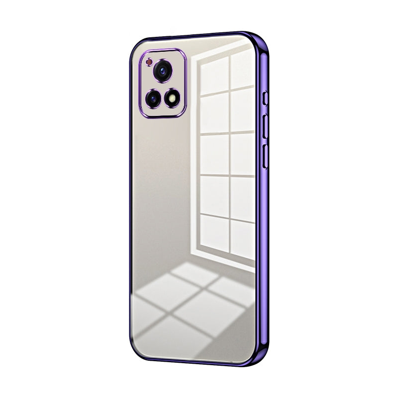 For vivo Y52s T1 Phone Case with Transparent Plating and Fine Hole Design: Crystal Clear & Scratch-Resistant