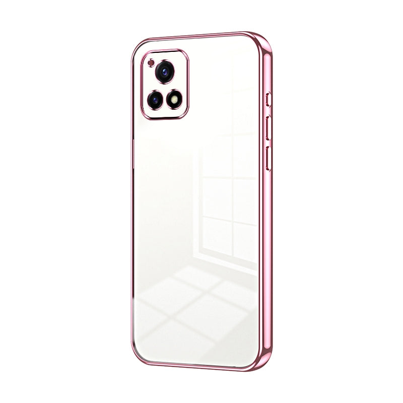 For vivo Y52s T1 Phone Case with Transparent Plating and Fine Hole Design: Crystal Clear & Scratch-Resistant