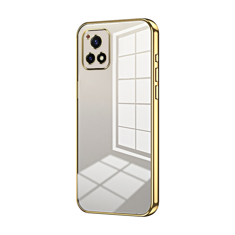 For vivo Y52s T1 Phone Case with Transparent Plating and Fine Hole Design: Crystal Clear & Scratch-Resistant