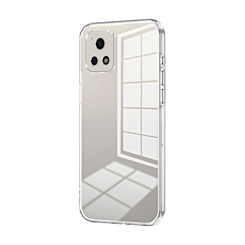 For vivo Y52s T1 Phone Case with Transparent Plating and Fine Hole Design: Crystal Clear & Scratch-Resistant