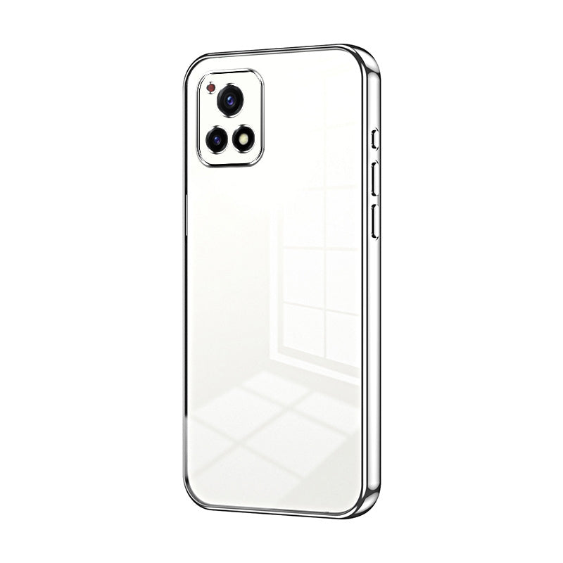 For vivo Y52s T1 Phone Case with Transparent Plating and Fine Hole Design: Crystal Clear & Scratch-Resistant