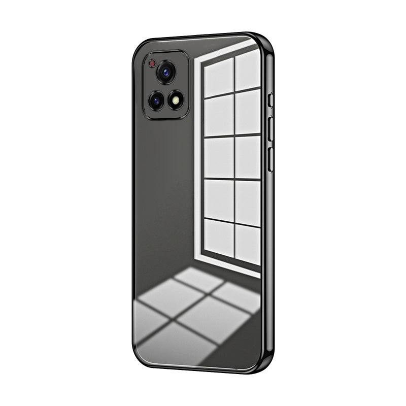 For vivo Y52s T1 Phone Case with Transparent Plating and Fine Hole Design: Crystal Clear & Scratch-Resistant