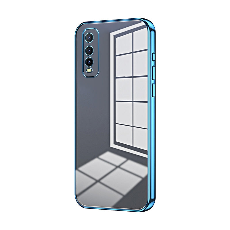 For vivo Y70t Phone Case with Transparent Plating and Fine Hole Design: Crystal Clear & Scratch-Resistant