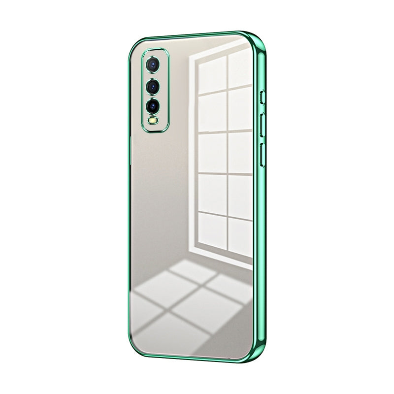 For vivo Y70s Phone Case with Transparent Plating and Fine Hole Design: Crystal Clear & Scratch-Resistant