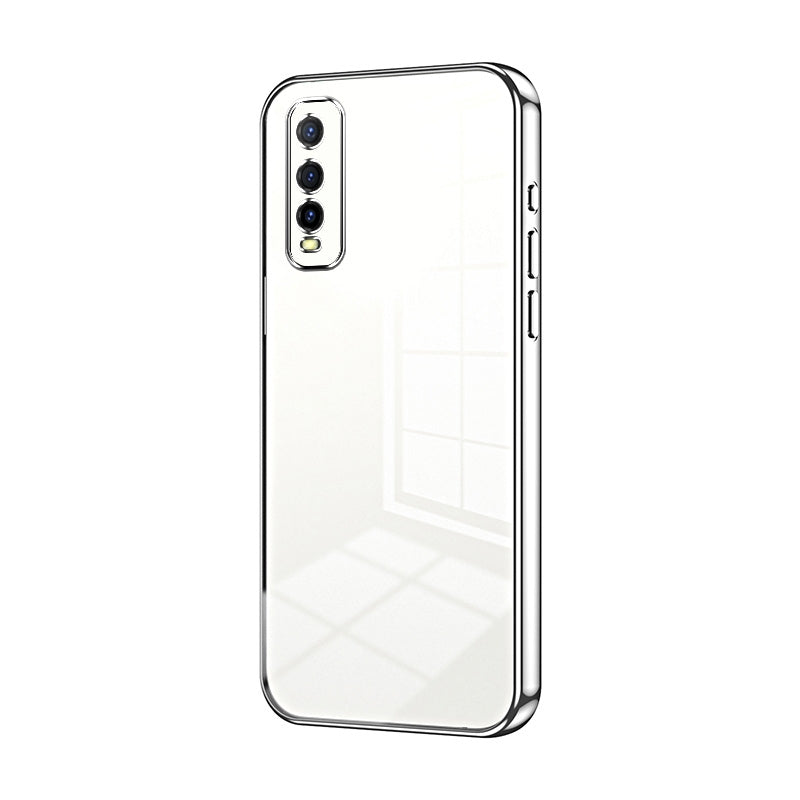 For vivo Y70t Phone Case with Transparent Plating and Fine Hole Design: Crystal Clear & Scratch-Resistant