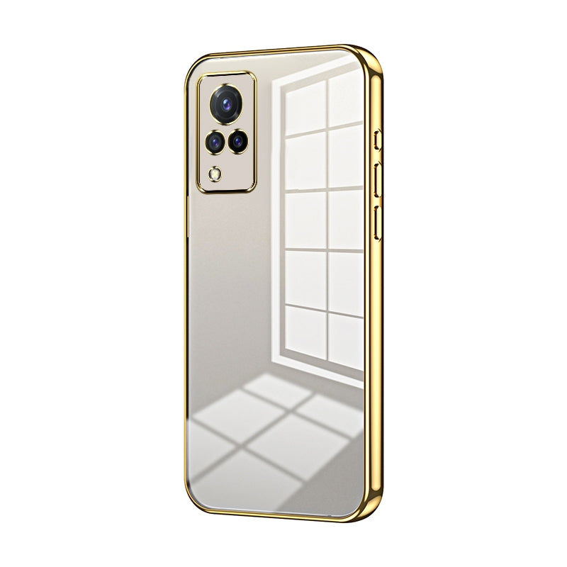 For vivo S9 Phone Case with Transparent Plating and Fine Hole Design: Crystal Clear & Scratch-Resistant