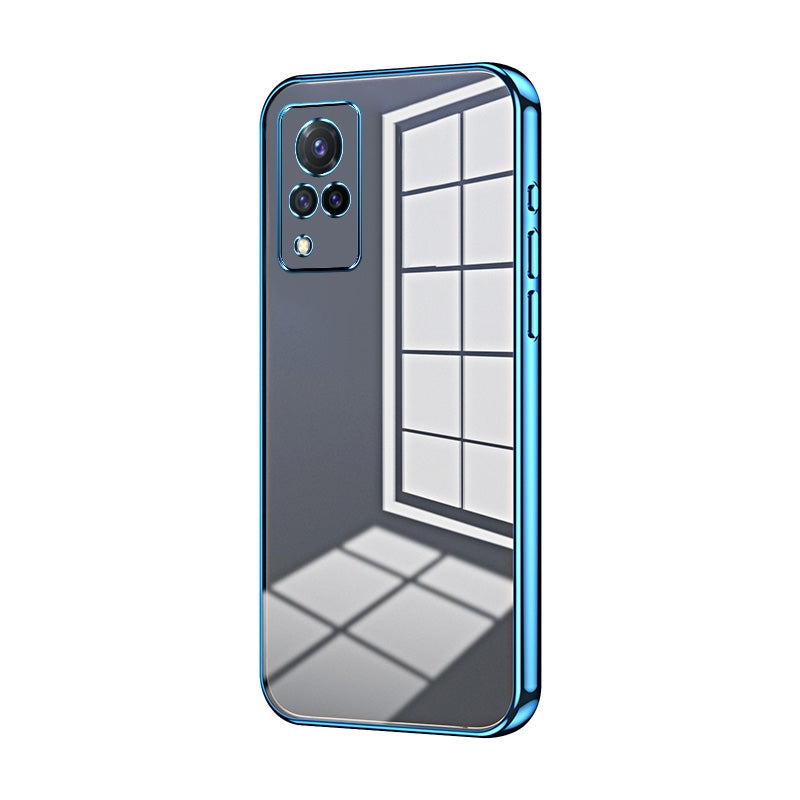 For vivo S9 Phone Case with Transparent Plating and Fine Hole Design: Crystal Clear & Scratch-Resistant