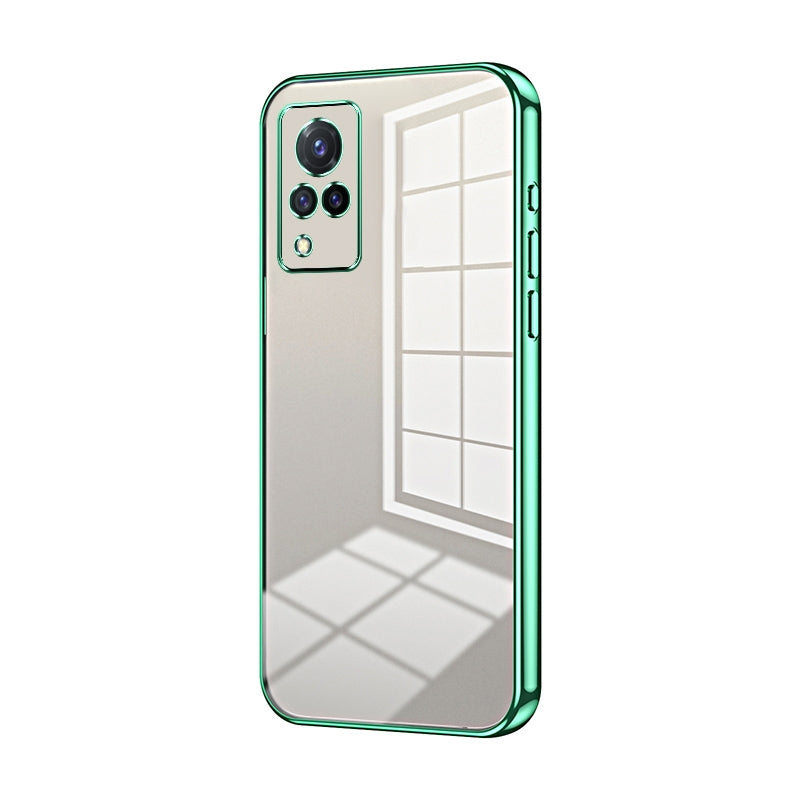 For vivo S9 Phone Case with Transparent Plating and Fine Hole Design: Crystal Clear & Scratch-Resistant