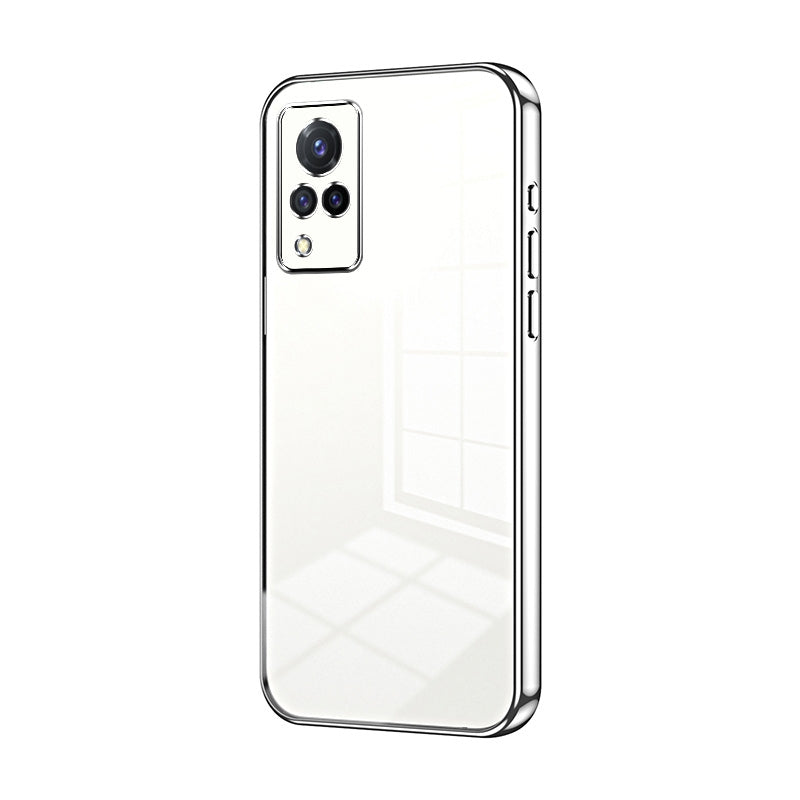For vivo S9 Phone Case with Transparent Plating and Fine Hole Design: Crystal Clear & Scratch-Resistant
