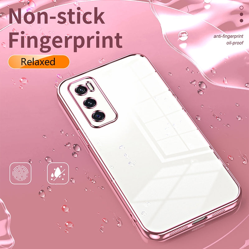 For vivo Y70 Phone Case with Transparent Plating and Fine Hole Design: Crystal Clear & Scratch-Resistant