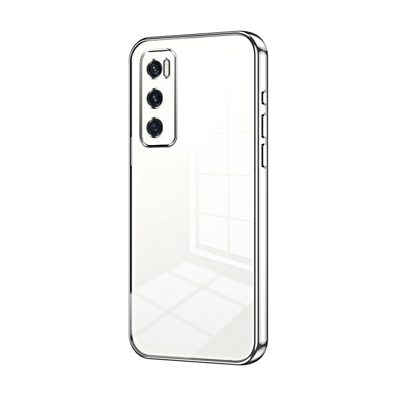 For vivo Y70 Phone Case with Transparent Plating and Fine Hole Design: Crystal Clear & Scratch-Resistant