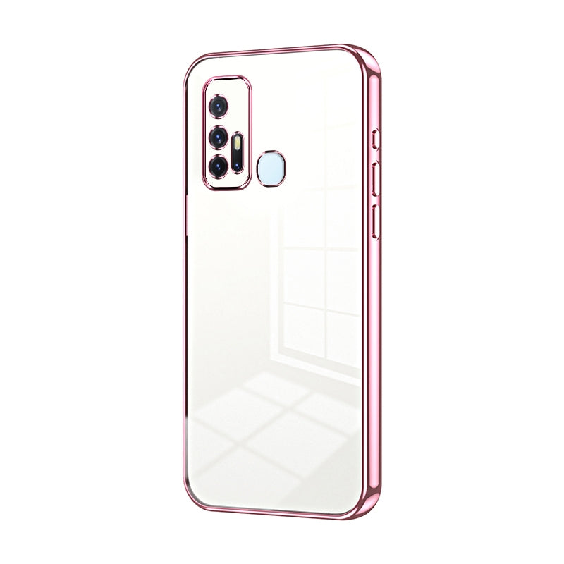 For vivo Z6 5G Phone Case with Transparent Plating and Fine Hole Design: Crystal Clear & Scratch-Resistant