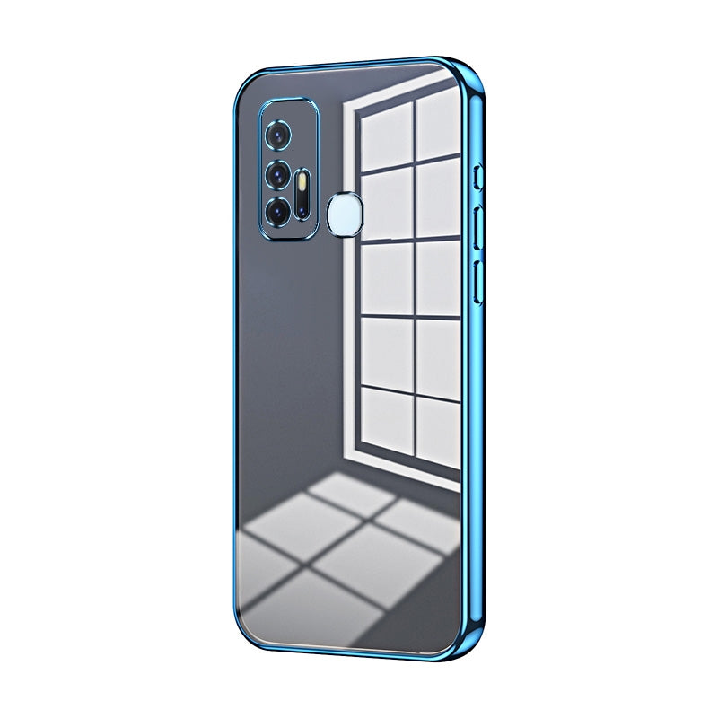 For vivo Z6 5G Phone Case with Transparent Plating and Fine Hole Design: Crystal Clear & Scratch-Resistant