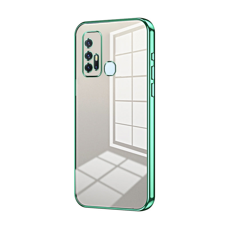 For vivo Z6 5G Phone Case with Transparent Plating and Fine Hole Design: Crystal Clear & Scratch-Resistant