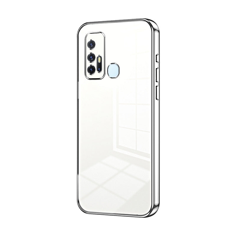 For vivo Z6 5G Phone Case with Transparent Plating and Fine Hole Design: Crystal Clear & Scratch-Resistant