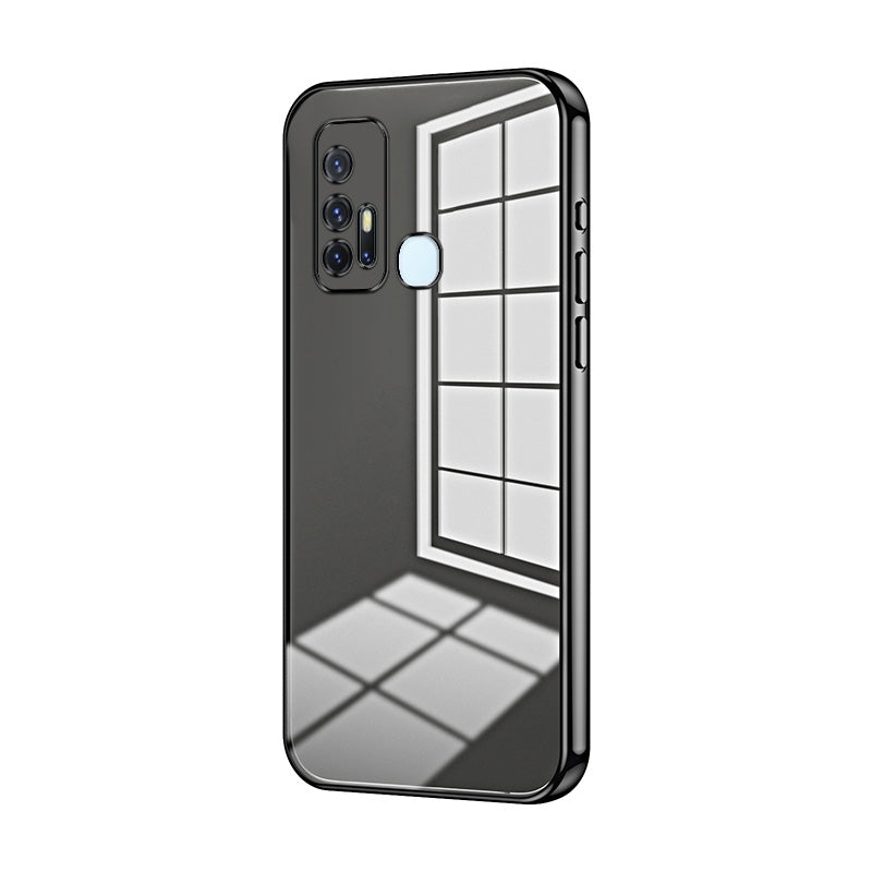 For vivo Z6 5G Phone Case with Transparent Plating and Fine Hole Design: Crystal Clear & Scratch-Resistant