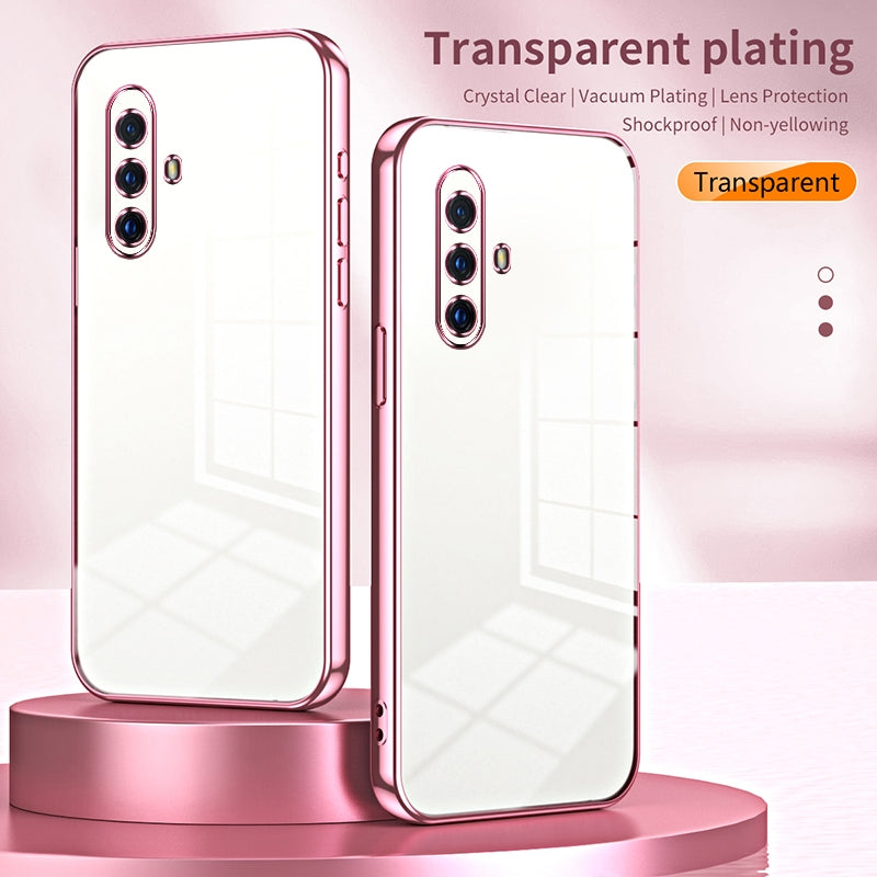 For vivo X30 Phone Case with Transparent Plating and Fine Hole Design: Crystal Clear & Scratch-Resistant