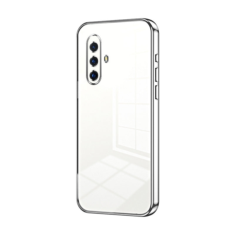For vivo X30 Phone Case with Transparent Plating and Fine Hole Design: Crystal Clear & Scratch-Resistant