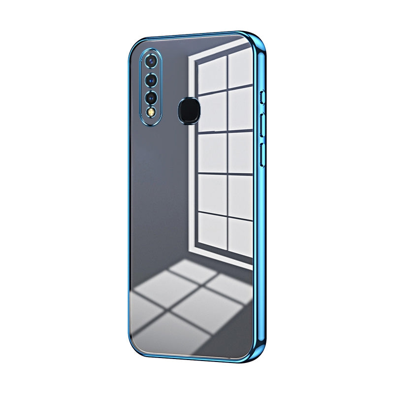 For vivo Y5s Phone Case with Transparent Plating and Fine Hole Design: Crystal Clear & Scratch-Resistant