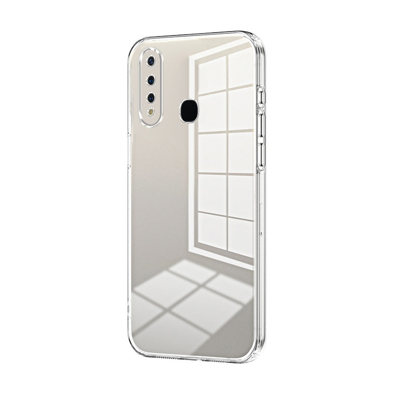 For vivo Y5s Phone Case with Transparent Plating and Fine Hole Design: Crystal Clear & Scratch-Resistant