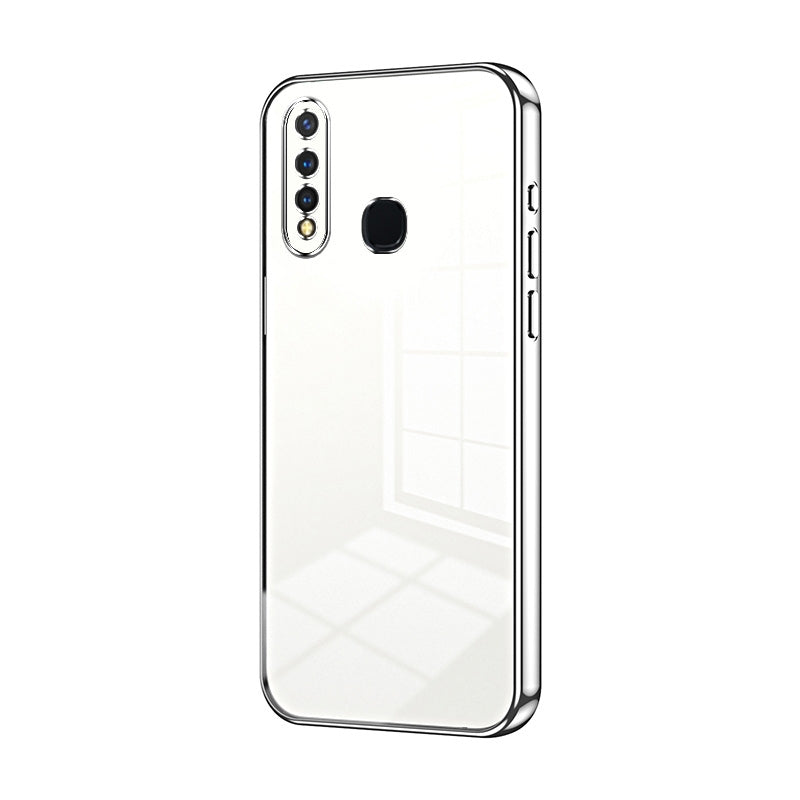 For vivo Y5s Phone Case with Transparent Plating and Fine Hole Design: Crystal Clear & Scratch-Resistant